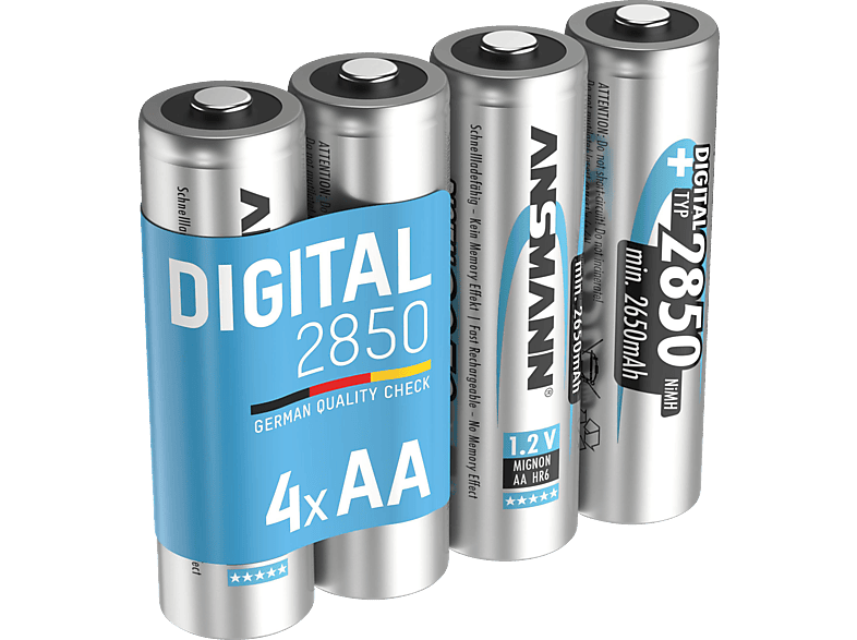 ANSMANN 5035092 AA (Mignon) Akku, NiMH, 1.2 Volt, 2850 mAh von ANSMANN