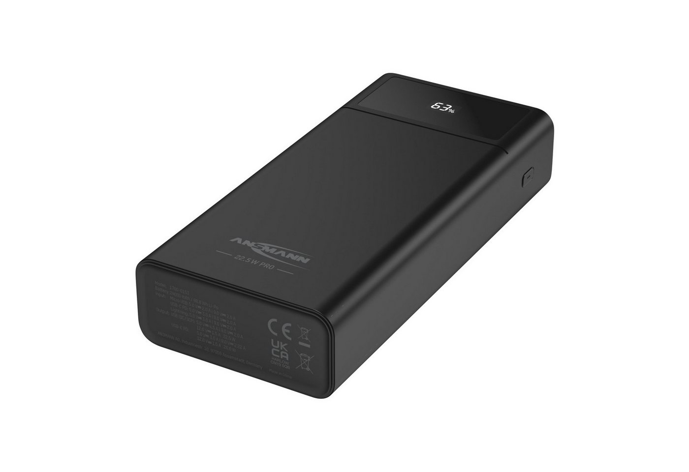 ANSMANN AG ANSMANN Powerbank PB322PD, 24.000mAh, schwarz Powerbank ANSMANN AG ANSMANN Powerbank PB322PD, 24.000mAh, schwarz Powerbank von ANSMANN AG