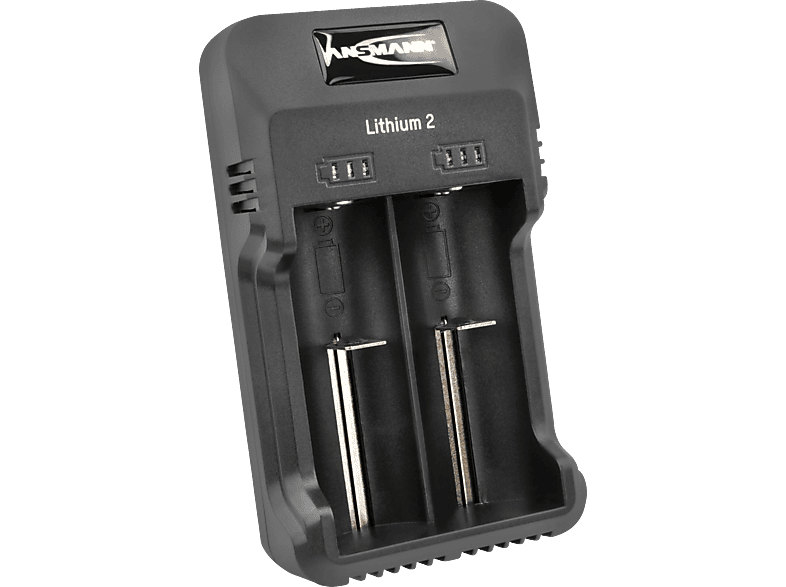 ANSMANN Lithium 2 Ladegerät Universal, für NiMH Akkus: 1.45 Volt, Li-Ion 3.6/3.7 4.2 Volt Micro AAA: 500mA (1-2), Mignon AA: Rundzellen: 1000mA (1-2; abhängig von Eingangsstrom) , Schwarz von ANSMANN