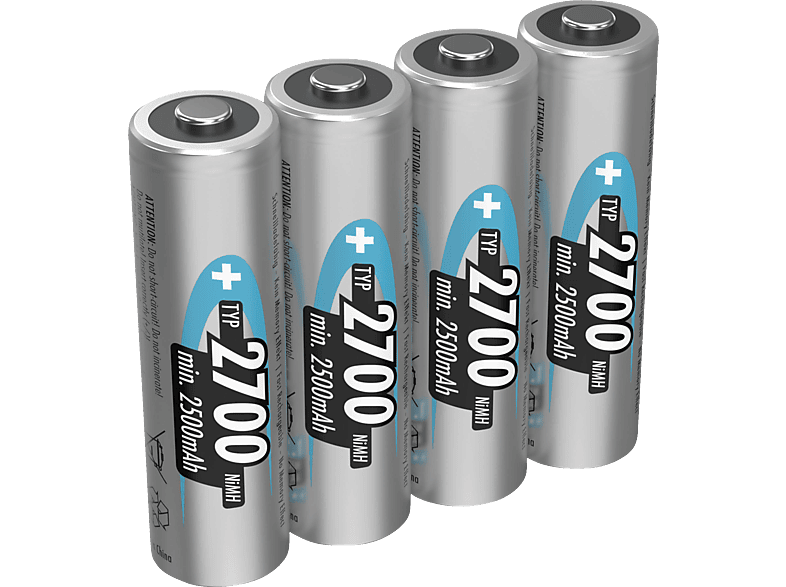 ANSMANN NiMH Typ 2700 Akku AA Mignon Akku, Ni-MH, 1.2 Volt, mAh 4 Stück ANSMANN NiMH Typ 2700 Akku AA Mignon Akku, Ni-MH, 1.2 Volt, mAh 4 Stück von ANSMANN