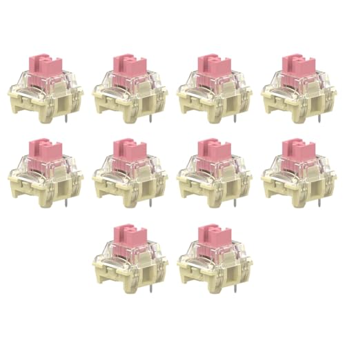 ANSO 10 Stück Rosa Tastaturachse V2 Versilberte Mechanische Tastaturachse DIY-Tastaturschalter für Mechanische Tastatur ANSO 10 Stück Rosa Tastaturachse V2 Versilberte Mechanische Tastaturachse DIY-Tastaturschalter für Mechanische Tastatur von ANSO