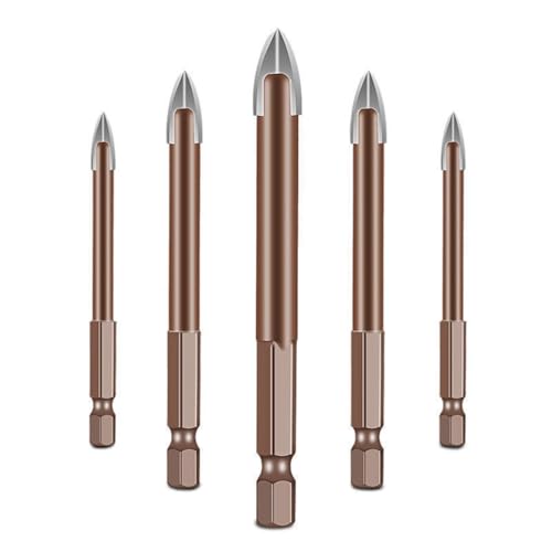 ANSO 5 Stück 5 6 8 10 12 mm -Steinbohrer, Dreiecksbohrer mit Sechskantschaft, 5 Stück 5 6 8 10 12 mm -Bohrer ANSO 5 Stück 5 6 8 10 12 mm -Steinbohrer, Dreiecksbohrer mit Sechskantschaft, 5 Stück 5 6 8 10 12 mm -Bohrer von ANSO