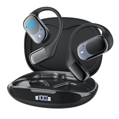 ANSTEN Open Ear Kopfhörer Bluetooth 5.3, Touch Controlled Air Conduction Ohrhörer Kopfhörer Kabellos Bluetooth Kopfhörer Sport, IPX6 Wasserdicht, 30H Spielzeit, Geeignet für Sport, Bewegung, Spiele von ANSTEN