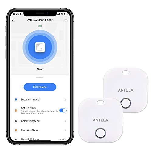 Schlüsselfinder mit Bluetooth APP, ANTELA Anti-Lost Tracker Key Schlüssel Finder, für Telefon Haustiere Schlüsselbund Brieftasche, 2PCs von ANTELA