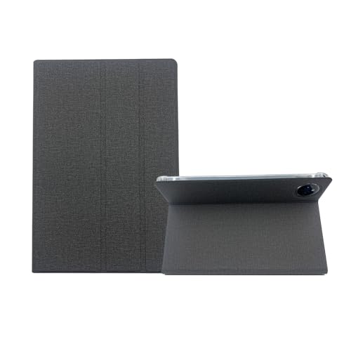 ANTEMPER Hülle für ANTEMPER D106B 10,1 Zoll Tablet, Dreifach Falt Klapp Schutzhülle Case, Ultra Dünn Leicht Ständer Schale Smart Cover mit Translucent Frosted Rückhülle, Grau von ANTEMPER