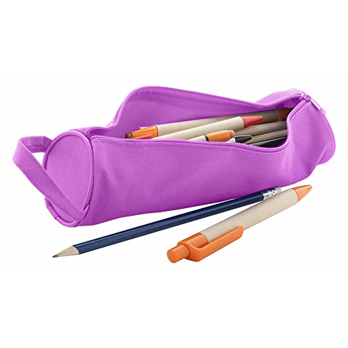 ANTEVIA - Federmäppchen für Stifte mit Griff | mehr als 10 Modelle | Verschluss: Reißverschluss | mit Griff | Farbe: Violett (Celes Violett) von ANTEVIA Matériaux