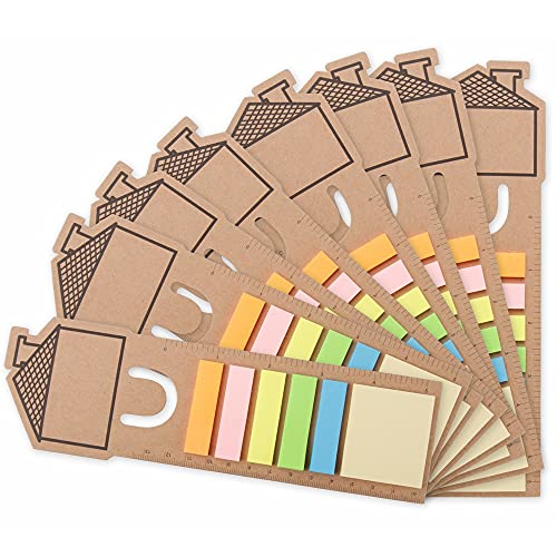 Antevia – 8 bunte Notizbücher mit Lineal | Mehr als 30 Modelle | Typ Lesezeichen | Material: Papier | Integriertes Lineal | Farbe der Lesezeichen: beige (Hundy) von ANTEVIA Matériaux