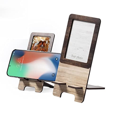 Antevia – Handyhalterung aus Holz mit Bilderrahmen | mehr als 10 Modelle | Freisprecheinrichtung Tisch Smartphone Tablet umweltfreundlich (Vappe) von ANTEVIA Matériaux