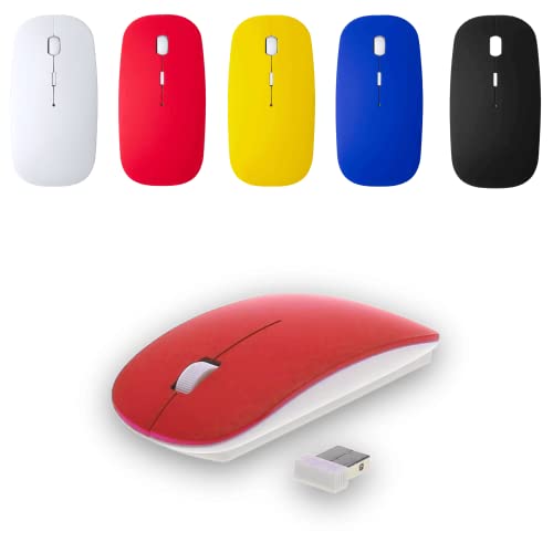 Antevia – Maus kabellos und optisch, Rot | mehr als 10 Modelle | USB ergonomisch (Lyster rot) von ANTEVIA Matériaux