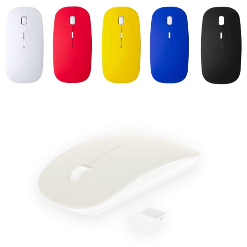 Antevia Maus kabellos und optisch, Weiß | mehr als 10 Modelle | USB ergonomisch (Lyster weiß) von ANTEVIA Matériaux