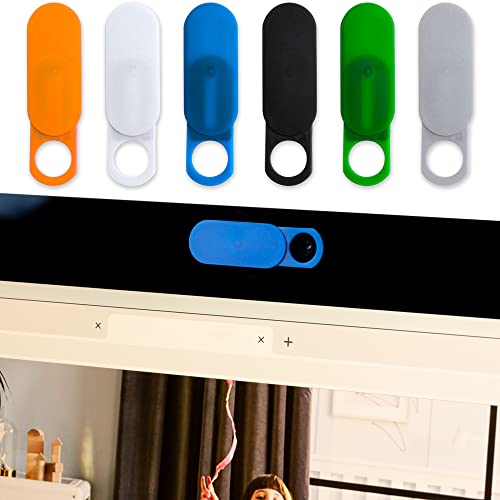Antevia – Set mit 6 Abdeckungen für Webcam für Laptop | mehr als 10 Modelle | Abdeckung für Computer | Auslöser | Farben: Weiß Orange Blau Grün Schwarz Grau (Nambus) von ANTEVIA Matériaux