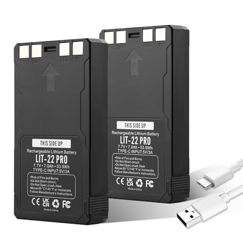Upgrade LIT-22 Pro wiederaufladbare Batterien Ersatz für Spypoint LIT-22 Pro wiederaufladbare Lithium-Batterie, kompatibel mit Trail-Kamera Flex-M Flex G-36 Flex-PLUS Flex-S (inkl. Typ-C-Kabel) von ANTIEE