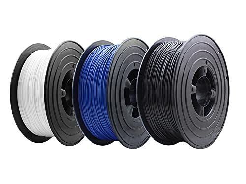 3D Drucker PLA Filament 3x 1kg 1,75mm Made in Germany (Schwarz, Blau, Weiss) von ANTIVIR ON