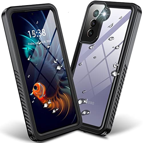 ANTSHARE Samsung Galaxy S21 Case, Waterproof Shockproof Heavy Duty Military Drop Protection Full Protection Built-in Screen Protector IP68 Underwater Case for S21-Black von ANTSHARE