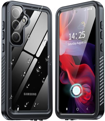 ANTSHARE Wasserdicht Hülle für Samsung Galaxy S24 Plus Hülle,IP68 Wasserdicht,Samsung S24 Plus hülle mit [Eingebauter Bildschirm/Kameraschutz] für S24 Plus 6.6" (Schwarz) von ANTSHARE