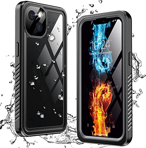 ANTSHARE Waterproof iPhone 13 Case, with Built-in Screen Protector, Shockproof 360 Degree Protective Case iPhone 13 (Black) von ANTSHARE