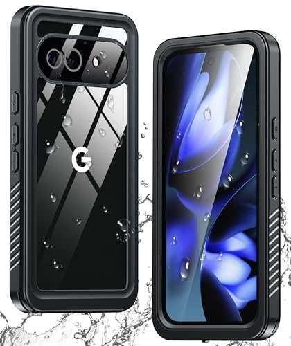 ANTSHARE für Google Pixel 9A Hülle,IP68 Wasserdicht Handyhülle Pixel 9A Case,mit [Eingebauter Displayschutz+Kameraschutz] 360 Grad Outdoor Schutzhülle Stoßfest Staubdicht Sturzfest,Schwarz von ANTSHARE