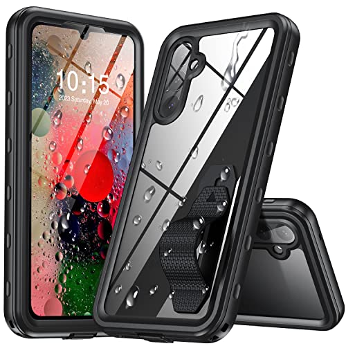 ANTSHARE für Samsung Galaxy A34 5G Case, IP68 Wasserdichtes Samsung A34 Case mit integriertem Bildschirmschutz & Finger Grip Holder,Full Body Sealed Schutzhülle Case für Galaxy A34 5G 6.6"-Schwarz von ANTSHARE