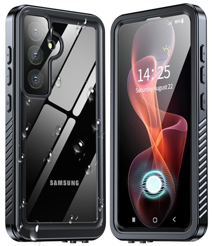 ANTSHARE für Samsung Galaxy S24 Hülle, IP68 Wasserdicht Handyhülle Samsung S24 hülle mit [Eingebauter Bildschirm/Kameraschutz],Full Body Sealed Schutzhülle vorne und hinten für S24 6.1" (Schwarz) von ANTSHARE