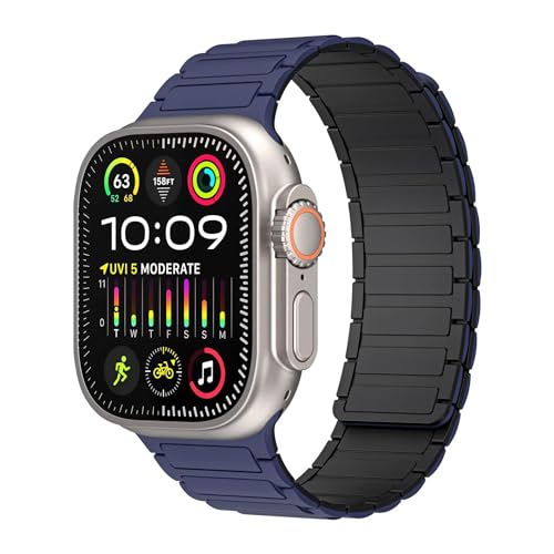 ANVEY Magnetverschluss Armband Kompatibel mit Apple Watch Armband Magnetisch 41mm 40mm 38mm, Silikon Magnetbänder für iWatch Ultra 2 Serie 9/8/7/6/5/3/SE von ANVEY