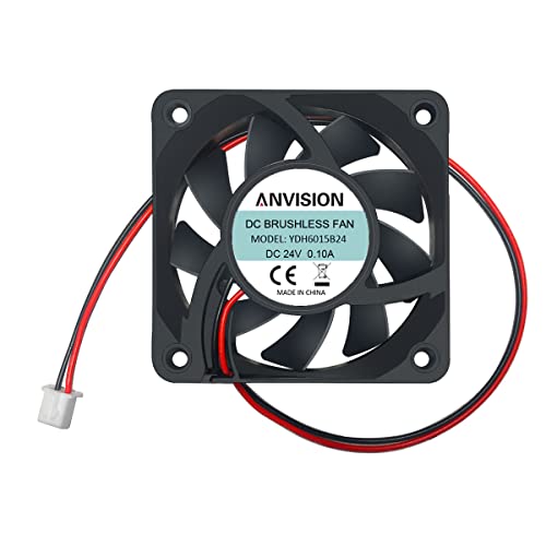 ANVISION 60 mm x 15 mm DC 24 V bürstenloser Lüfter, Doppelkugellager von ANVISION