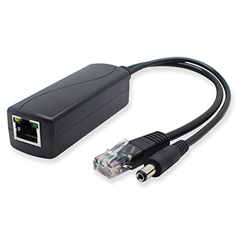 ANVISION Gigabit PoE Splitter, 48V auf 12V 2A Ethernet Adapter, für Überwachungskamera, AP, Voip und mehr, AV-PS12-G von ANVISION