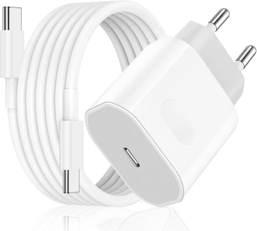 40W USB C Ladegerät Ladekabel für iPhone 16/16 Pro/16 Pro Max/15/15 Pro/15 Pro Max/15 Plus, USB C Adapter Schnellladegerät Netzteil Stecker mit 2M Schnellladekabel von ANVSI