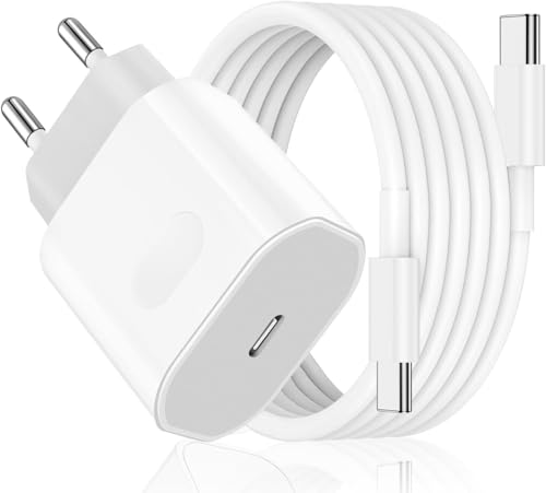 USB C Ladegerät Ladekabel für iPhone 16/16 Pro/16 Pro Max/15/15 Pro/15 Pro Max/15 Plus, 27W USB C Adapter Schnellladegerät Netzteil Stecker mit 2M Schnellladekabel von ANVSI
