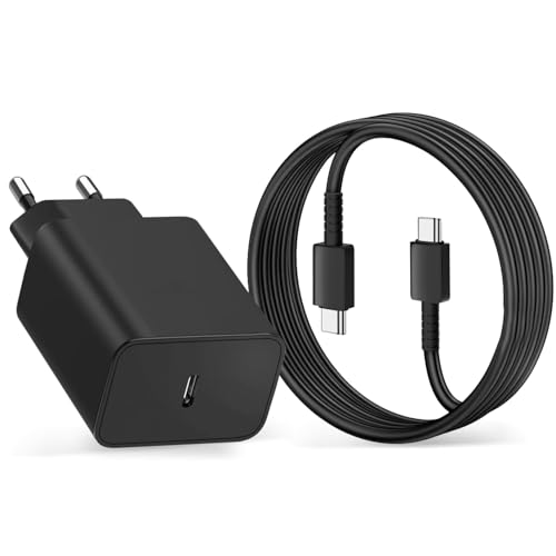 45W Schnellladegerät Ladekabel für Samsung Galaxy S25 S24 S23 S22 S21 S20 FE S10 S9 S8 A55 A54 A53 A52 A51 A50 A34 A33 A23 A13 A12,2M USB C Schnellladekabel mit Netzteil Ladegerät Adapter Fast Charger von ANVSI