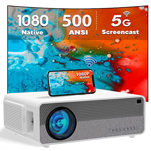 ANXONIT Native 1080P Beamer, 500 ANSI Lumen Full HD Projektor,5G W-LAN Screencast, Dual 8W Lautsprecher mit Bluetooth, 300" Bildschirm Heimkino ANXONIT Native 1080P Beamer, 500 ANSI Lumen Full HD Projektor,5G W-LAN Screencast, Dual 8W Lautsprecher mit Bluetooth, 300" Bildschirm Heimkino von ANXONIT