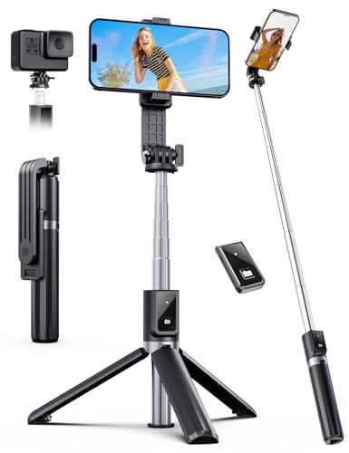 ANXRE Selfie Stick Stativ mit FernauslöSer, 360° Drehbarer Tragbar 106cm Handystativhalter Selfie Stick Stativ für Smartphone Compatible with iPhone Samsung Android Smartphone von ANXRE