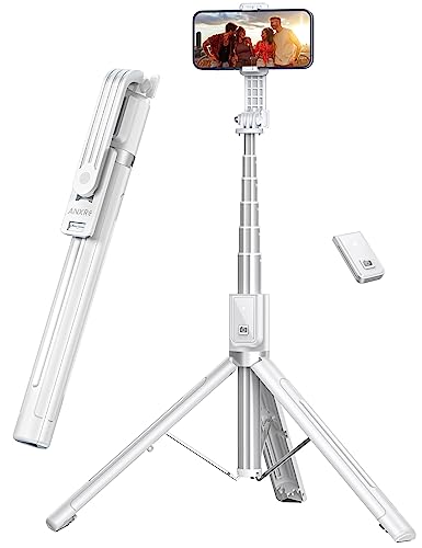 ANXRE 150cm Handy Stativ mit FernauslöSer [VerstäRkter Ständer],All-In-One Selfie Stick Handy Stativ Handyhalterung Tisch für Smartphone,Selfie Stick Stativ Kompatibel mit iPhone Samsung Android von ANXRE