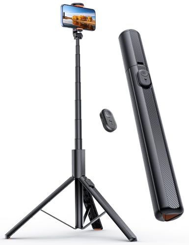 ANXRE 180cm Handy Stativ Ständer, All-in-1 Selfie Stick Stativ Mit Fernauslöser, Smartphone Stative Kompatibel mit iPhone 16 15 14 Pro Max Mini Android Kamera von ANXRE