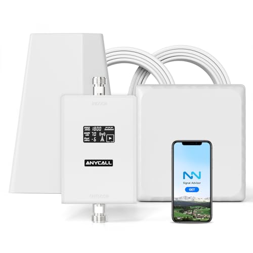 ANYCALL Mobilfunk Signalverstärker für Band 3 und 20, Empfangsverstärker Handy für Haus und Büro, 4G LTE 3G GSM Repeater mit Hoher Verstärkung, Handynetz Verstärker für O2 E-Plus T-Mobile Vodafone von ANYCALL