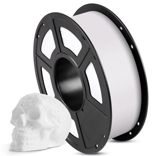 ANYCUBIC 1.75 mm PLA 3D-Druckerfilament, 3D Drucker PLA Filament 1kg 3D Filament, Filament 3d Druckmaterialien, Vakuumverpackung, Filament 1.75 PLA Weiß von ANYCUBIC