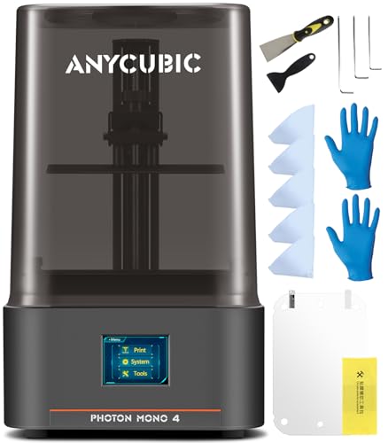 ANYCUBIC 10K 3D Drucker Photon Mono 4, mit 7" Monochrom-LCD-Bildschirm, Druckgeschwindigkeit 70 mm/h (High Speed Resin), Druckgröße 153,4x87x165mm von ANYCUBIC