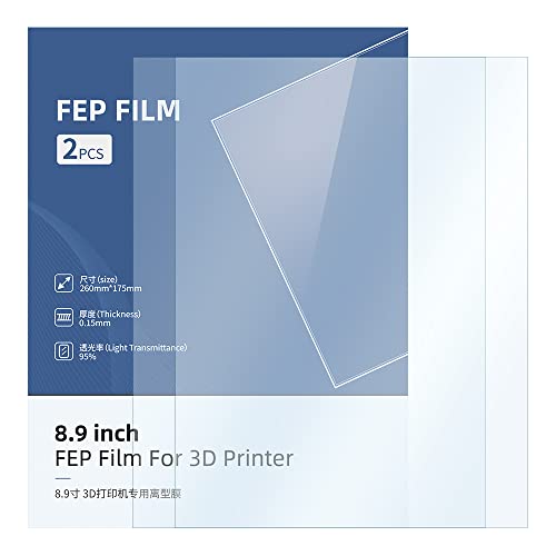 ANYCUBIC FEP Film 2 PCS für ANYCUBIC Photon Mono X/Photon X/Mono X 6K/M3 Plus Harz LCD 3D Drucker, 95% Prozent Lichtdurchlässigkeit von ANYCUBIC