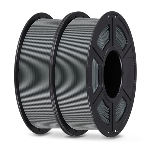 ANYCUBIC Filament 1.75 PLA, 2KG 3D Drucker Filament PLA Präzision 1,75 mm +/- 0,02 mm, Blasenfreies und Abbaubares Material für 3D Drucker von Anycubic Kobra, Mega, Ender und anderer Serien, Grau von ANYCUBIC