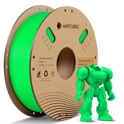 ANYCUBIC PLA+ Filament 1.75mm, PLA Plus 3D Drucker Filament, Hohe Zähigkeit, RFID für Intelligentes Drucken, 1KG Grüner Blitz von ANYCUBIC