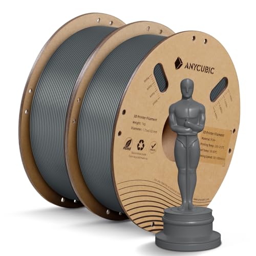ANYCUBIC PLA+ Filament 1.75mm Grau, PLA Plus 3D Drucker Filament 2kg, Maßgenauigkeit +/-0,02mm, Hohe Zähigkeit und Präzision -3D-Druckmaterialien, RFID für Intelligentes Drucken ANYCUBIC PLA+ Filament 1.75mm Grau, PLA Plus 3D Drucker Filament 2kg, Maßgenauigkeit +/-0,02mm, Hohe Zähigkeit und Präzision -3D-Druckmaterialien, RFID für Intelligentes Drucken von ANYCUBIC