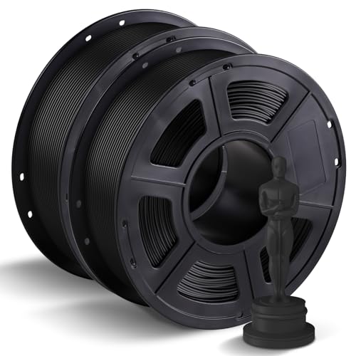 ANYCUBIC PLA+ Filament 1.75mm Schwarz, PLA Plus 3D Drucker Filament 2kg, Maßgenauigkeit +/-0,02mm, Hohe Zähigkeit und Präzision -3D-Druckmaterialien, Kompatibel mit Meisten FDM-Drucker von ANYCUBIC