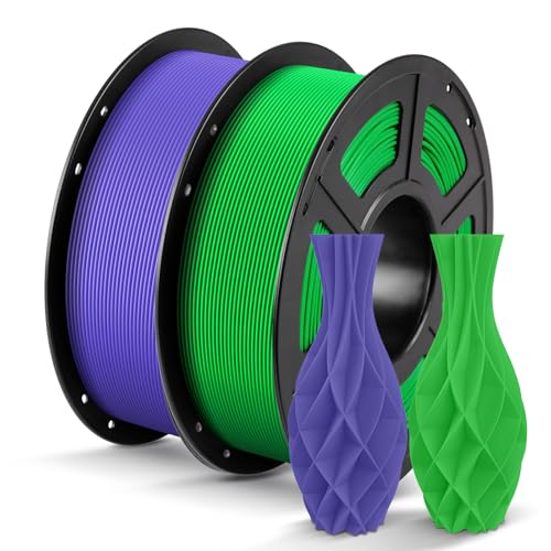 ANYCUBIC PLA Filament 1.75mm, 3D Drucker Filament PLA 2kg, Filament 3d Druckmaterialien für FDM 3D-Drucker, RFID für Intelligentes Drucken, Grün Lila von ANYCUBIC