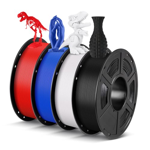 ANYCUBIC PLA Filament 1.75mm 4KG, 3D Drucker Filament, Filament-3D-Druckmaterialien RFID für Intelligentes Drucken Schwarz Weiß Blau Rot ANYCUBIC PLA Filament 1.75mm 4KG, 3D Drucker Filament, Filament-3D-Druckmaterialien RFID für Intelligentes Drucken Schwarz Weiß Blau Rot von ANYCUBIC