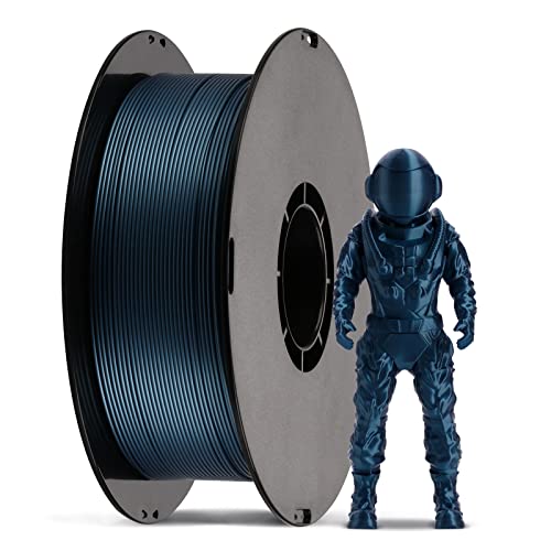 ANYCUBIC PLA Filament 1.75mm Silk Metallblau, 3D Drucker Filament 1.75 PLA 1kg Spool, Glänzend, Premium-Qualität, Biologisch abbaubar von ANYCUBIC