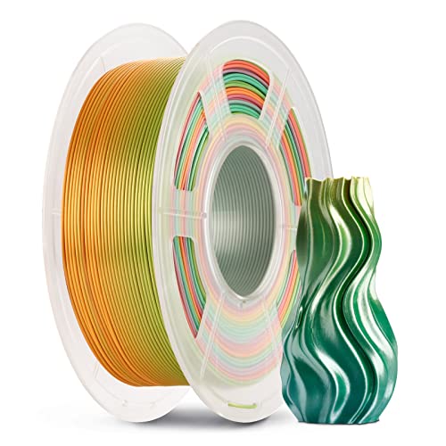 ANYCUBIC PLA Filament 1.75mm Silk Regenbogen, 3D Drucker Filament 1.75 PLA 1kg Spool, Glänzend, Premium-Qualität, Biologisch abbaubar von ANYCUBIC