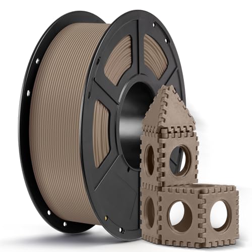 ANYCUBIC PLA Filament 1,75mm, Refill PLA und Spool Kit, 3D Drucker Filament PLA, Vakuumverpackung, RFID für Intelligentes Drucken, 1KG Braun von ANYCUBIC