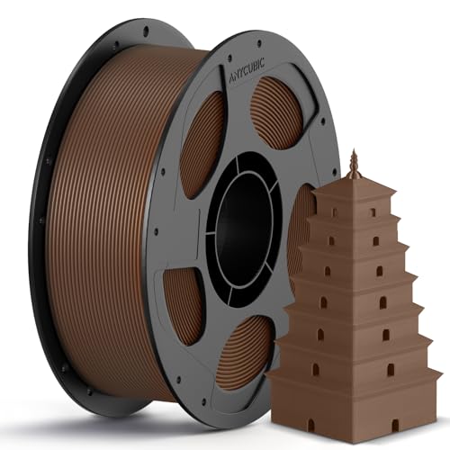ANYCUBIC PLA Filament 1,75mm, Refill PLA und Spool Kit, 3D Drucker Filament PLA, Vakuumverpackung, RFID für Intelligentes Drucken, 1KG Bronze von ANYCUBIC