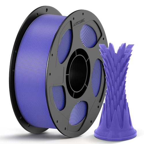 ANYCUBIC PLA Filament 1,75mm, Refill PLA und Spool Kit, 3D Drucker Filament PLA, Vakuumverpackung, RFID für Intelligentes Drucken, 1KG Lila von ANYCUBIC
