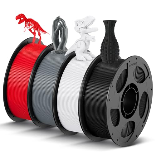 ANYCUBIC Refill PLA und Spool Kit 4KG, 1,75mm Filament 3D-Druckmaterialien mit Hoher Fließfähigkeit, Neatly Wound, RFID für Intelligentes Drucken, Schwarz Weiß Textur Grau Rot ANYCUBIC Refill PLA und Spool Kit 4KG, 1,75mm Filament 3D-Druckmaterialien mit Hoher Fließfähigkeit, Neatly Wound, RFID für Intelligentes Drucken, Schwarz Weiß Textur Grau Rot von ANYCUBIC