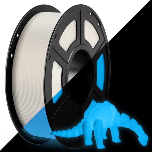 ANYCUBIC PLA Leuchtet Filament, im Dunkeln Leuchtendes Blaues Filament 1.75mm, Maßgenauigkeit +/- 0.02mm, 1kg Spule Filament PLA für 3D Drucker, Leuchtendes Blau von ANYCUBIC